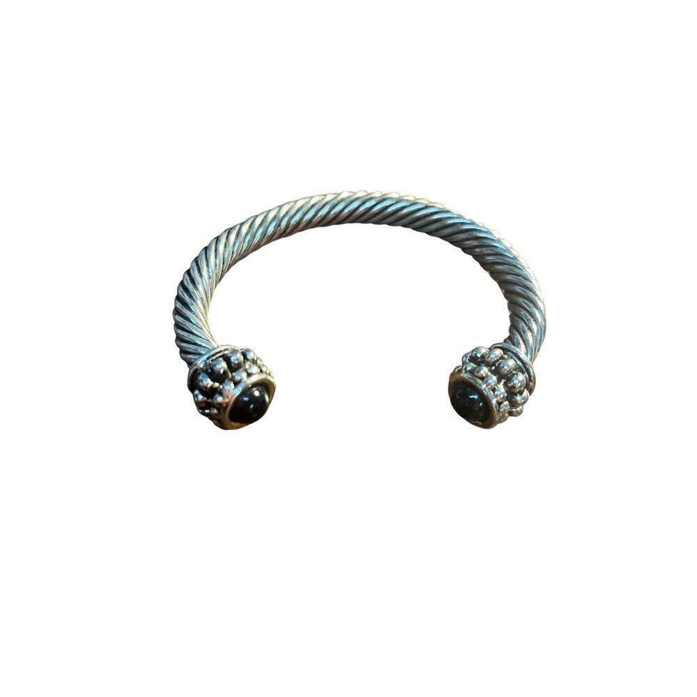 Cable bracelet, Preowned, With Black Onyx 5 mm